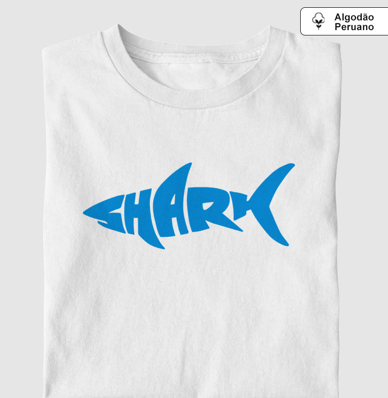 Shark Word - Camiseta Algodão Peruano