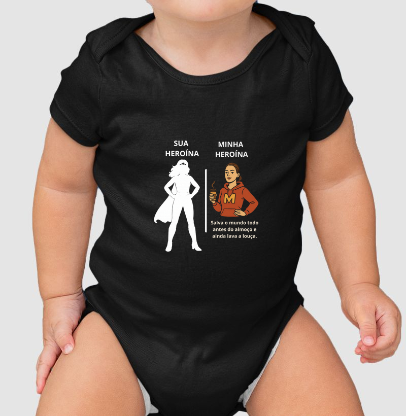 Mãe super heroína.