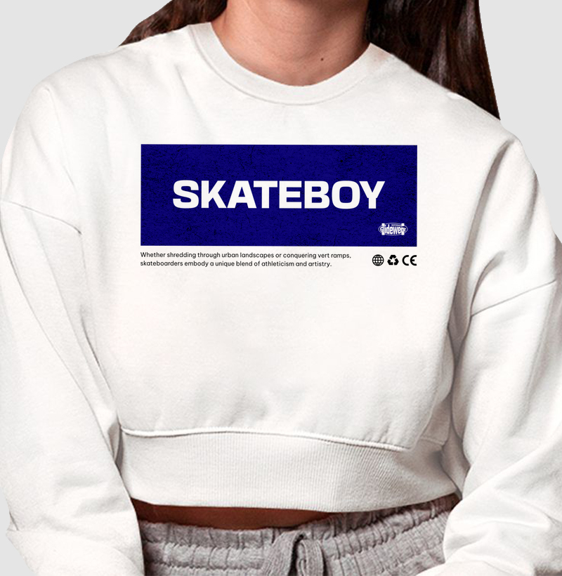 Cropped Moletom GlideWear SKATEBOY