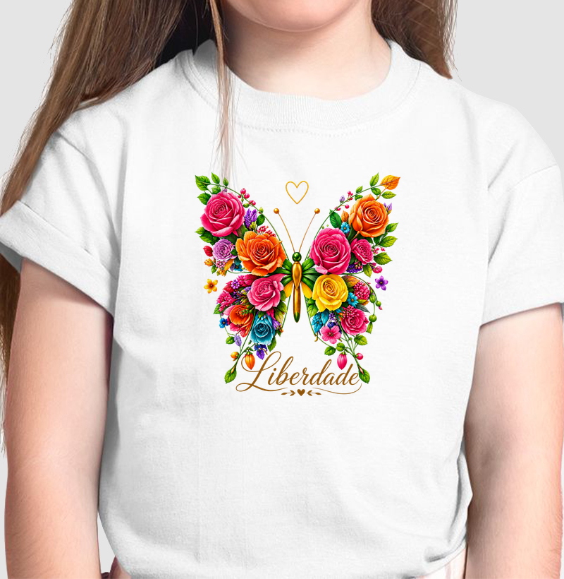 Camiseta Borboleta Liberdade