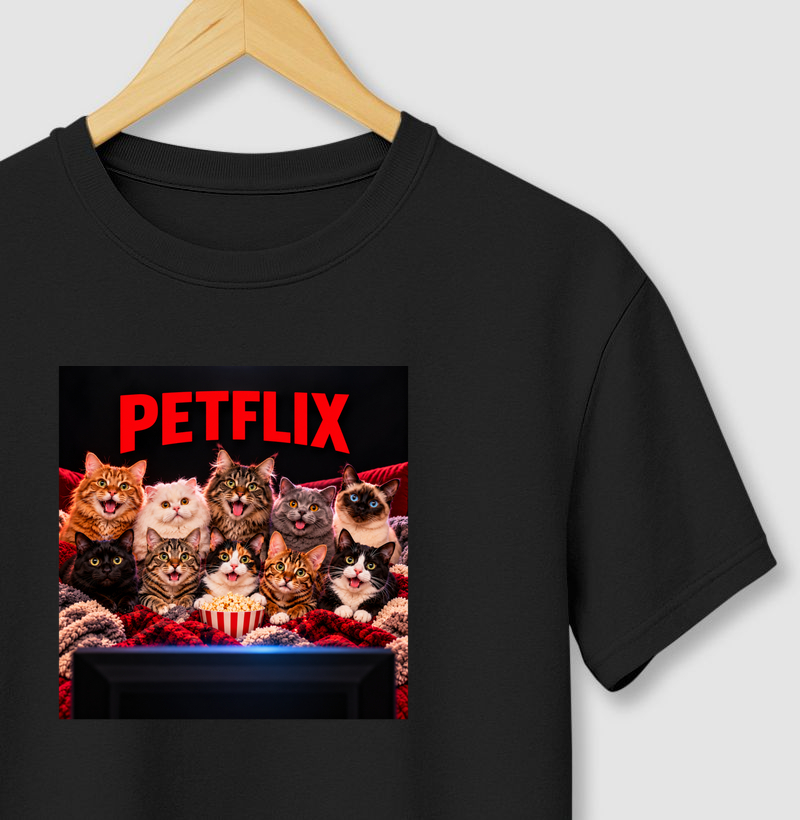 Petflix - Gatos - Camiseta