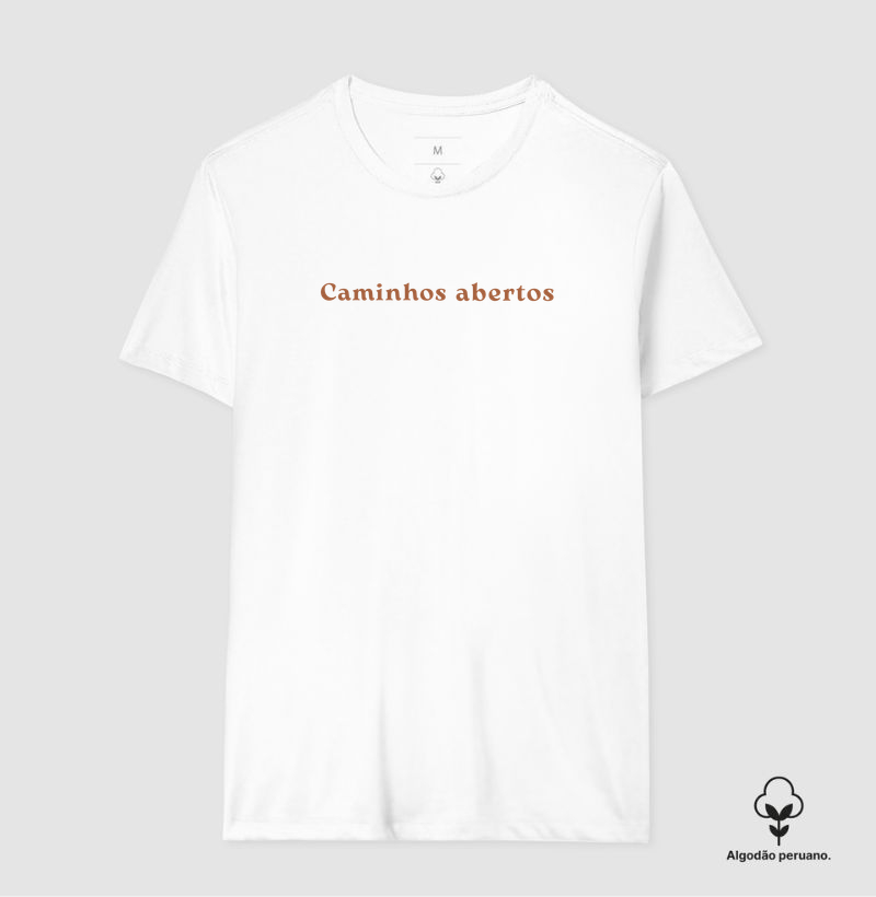 Camiseta 100% Algodão "Caminhos Abertos" – Estilo Minimalista com Significado