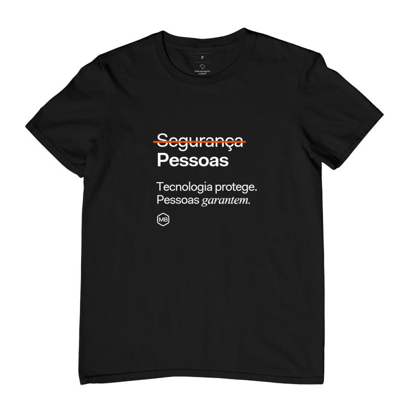 Tecnologia protege. Pessoas garantem. - Camiseta com o pica-pau