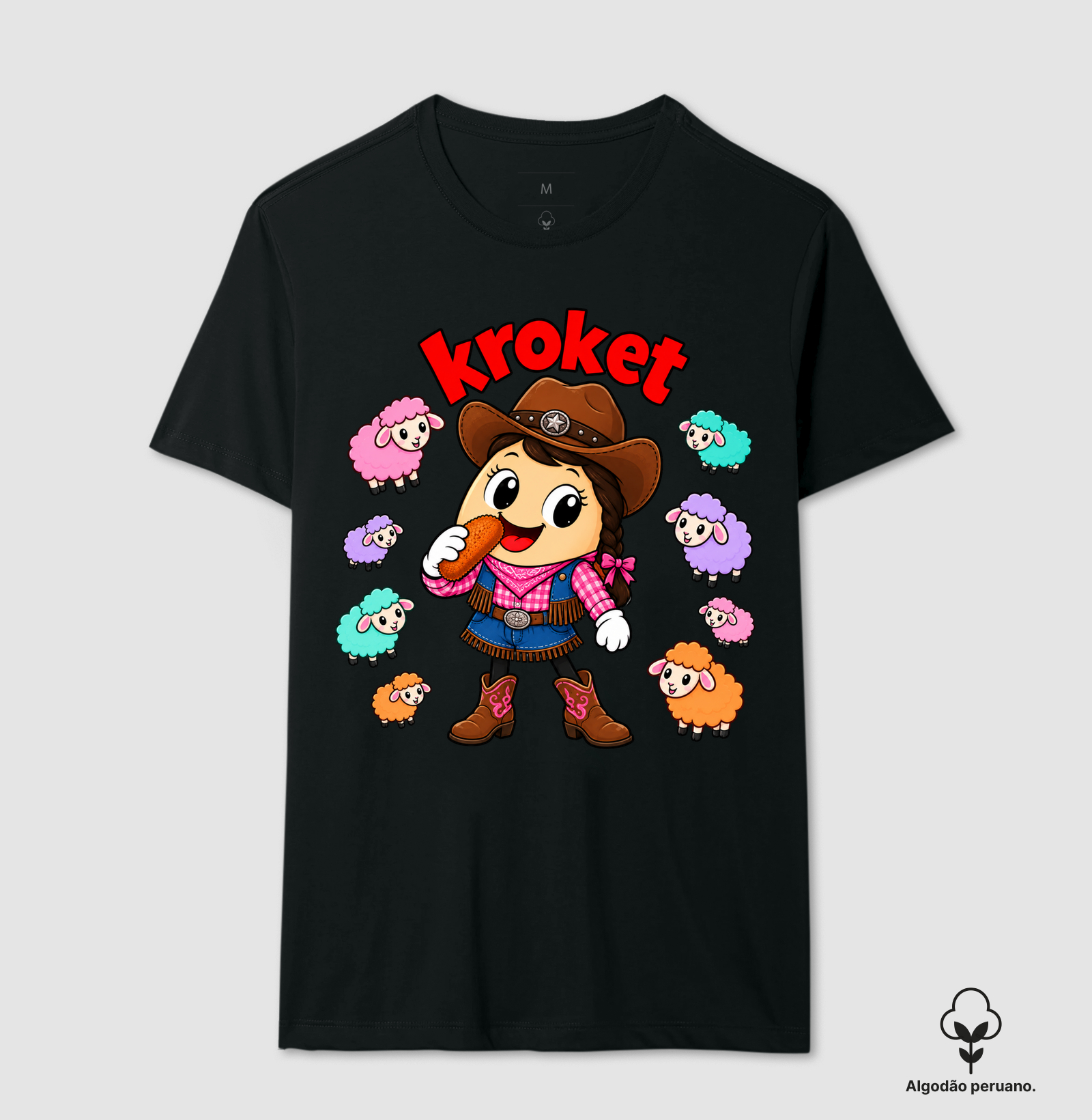 Egg Kroket - Fazendeira - Camiseta Algodão Peruano