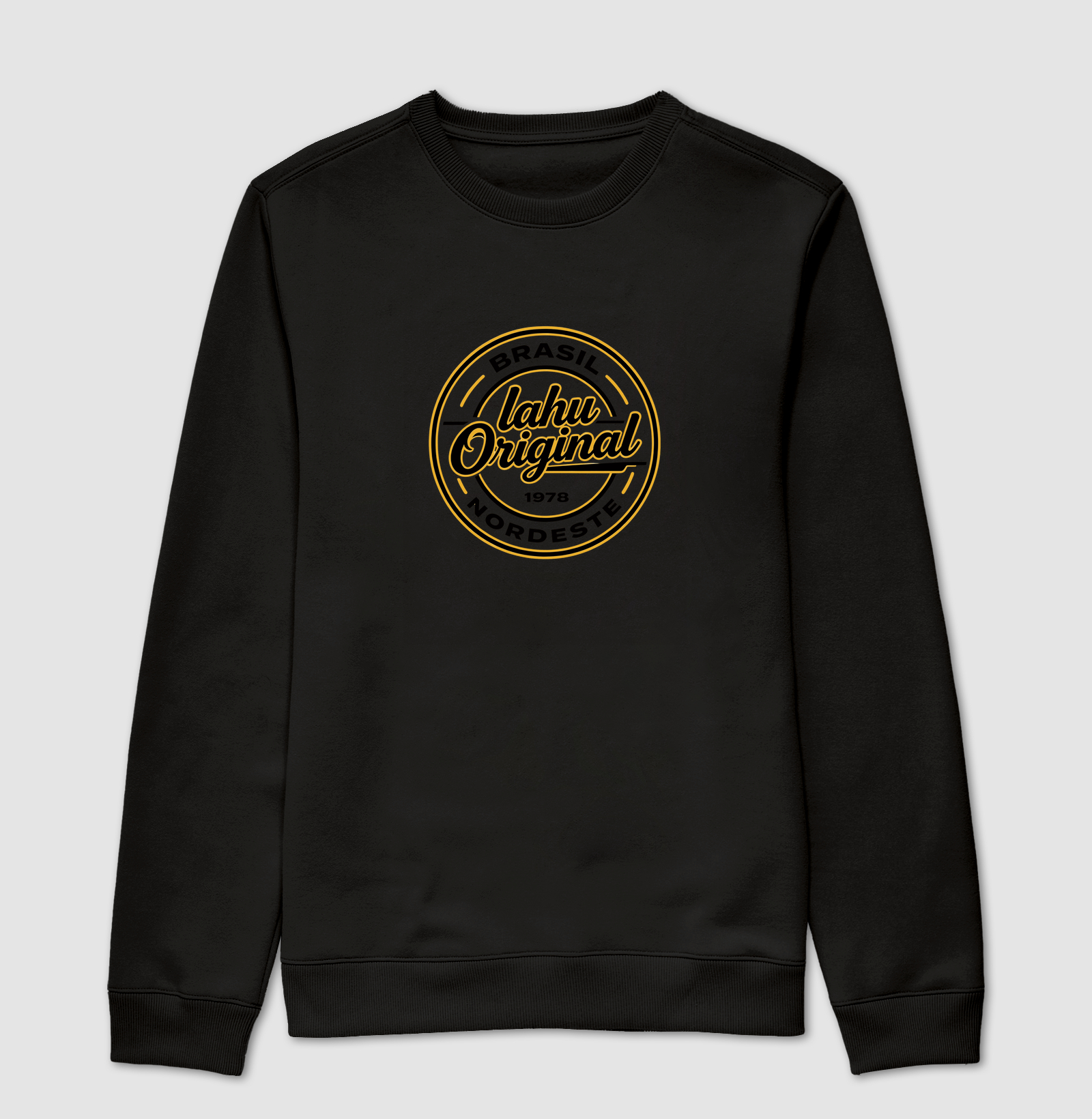 🔥 Essa estampa é um verdadeiro ícone de identidade e orgulho regional! O design circular, com traços firmes e cores intensas — vermelho, amarelo e preto — transmite força, tradição e autenticidade. - Suéter Moletom