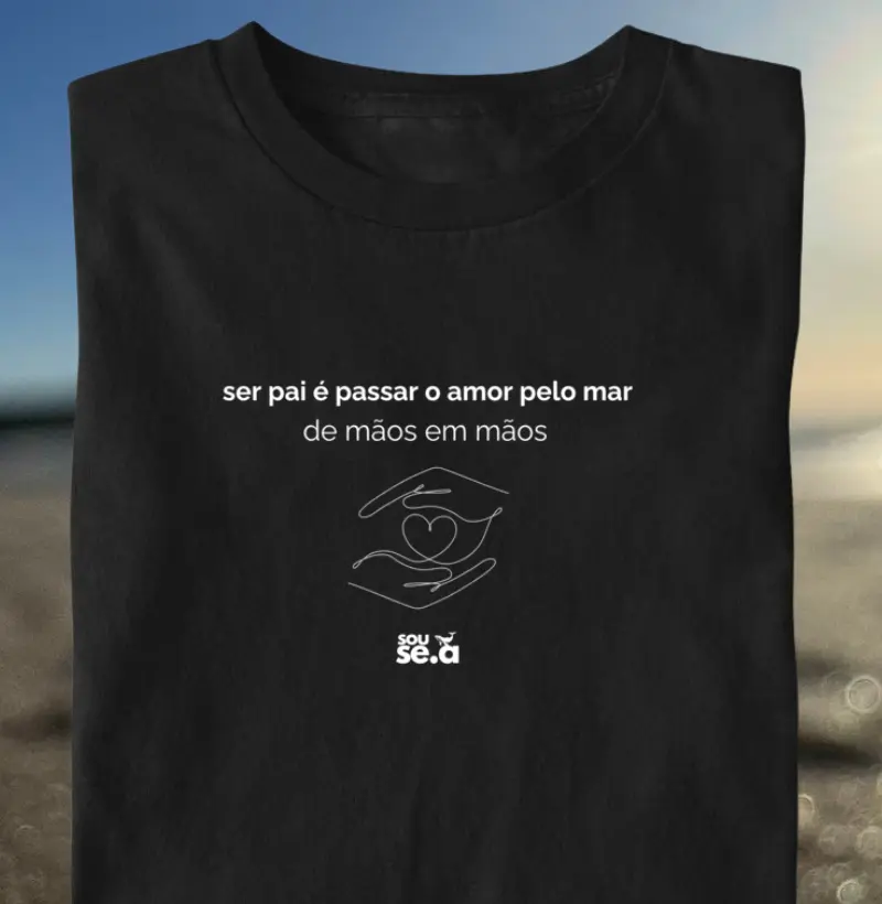 Ser pai é passar o amor pelo mar