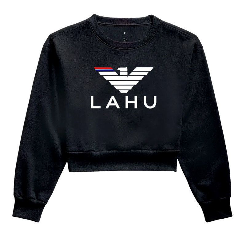 Vestir essa estampa é carregar uma promessa: não é só roupa, é postura. É ser LAHU. 💎 Original em essência, poder em cada traço. Lahu — o estilo de quem sabe o seu valor. - Cropped Moletom