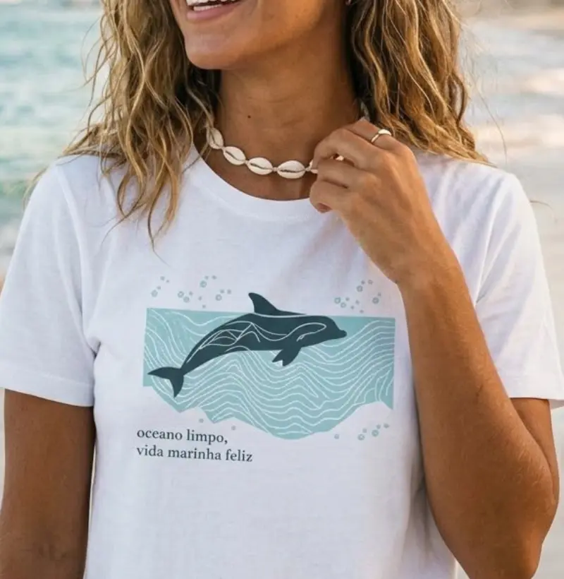 Oceano limpo, vida marinha feliz
