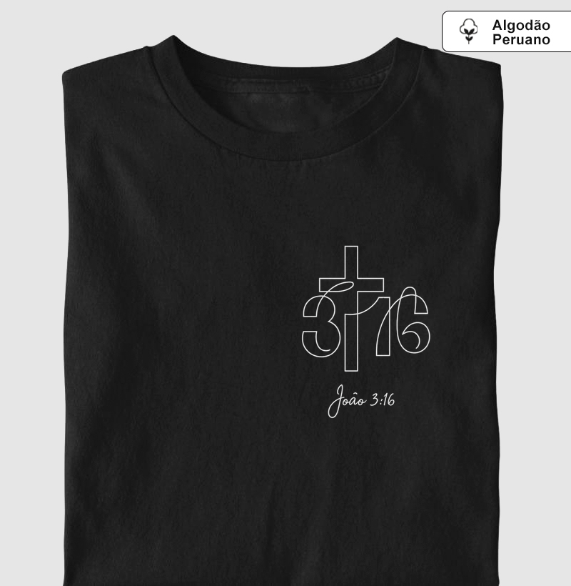 Camiseta Algodão Peruano João 3:16