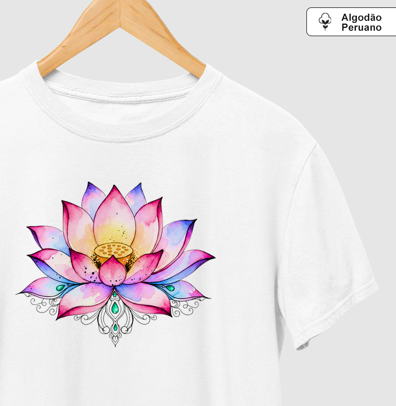 Flor de Lótus - Aquarela