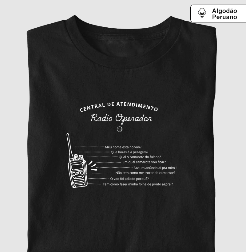 Camiseta algodão peruano Radio Operador