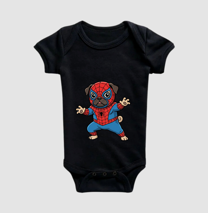Body Infantil Mini Pug Aranha