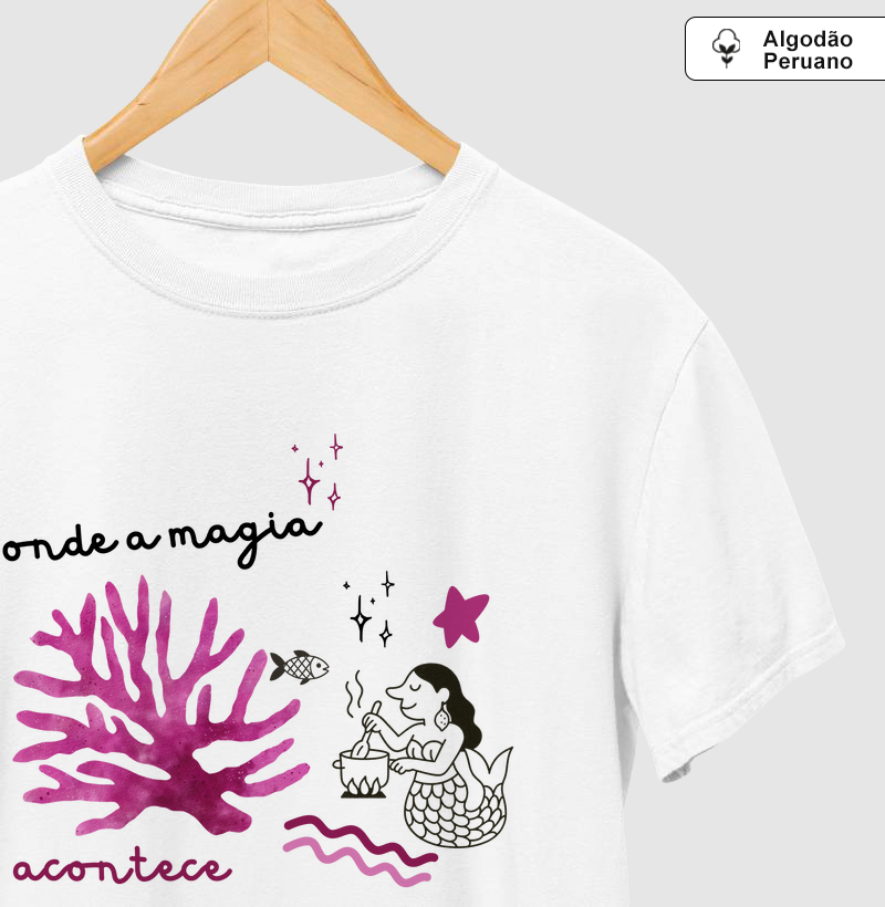 Camiseta Magia Rosa - por Maísa Campos