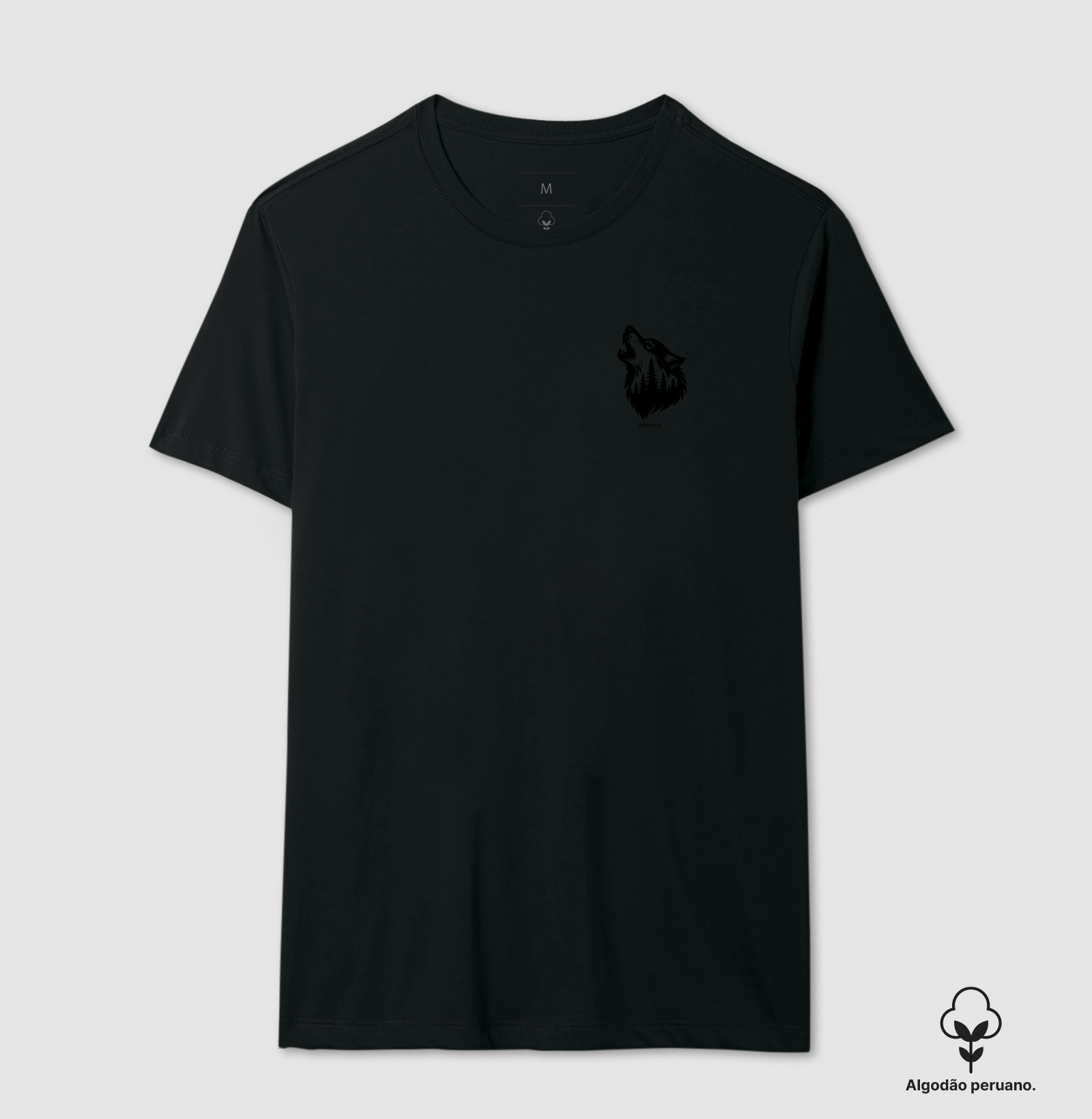Camiseta Lobo 100% Algodão Peruano