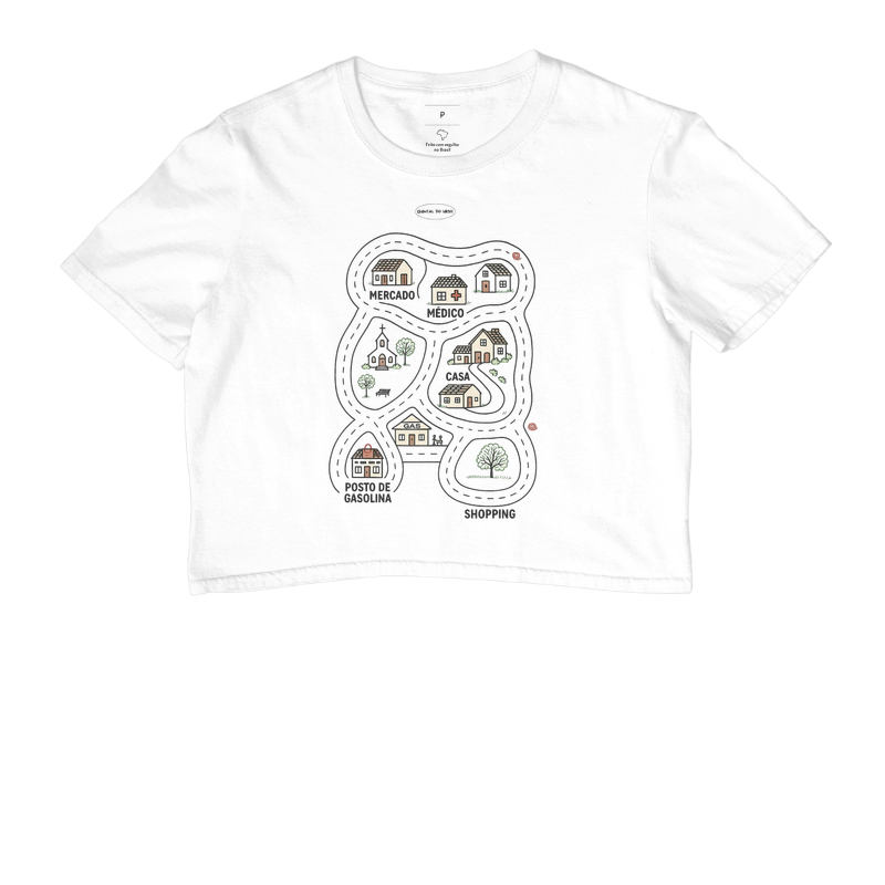 Camiseta pista de carrinho na cidade