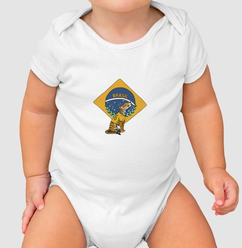 bandeira brasil copa do mundo - Body Infantil