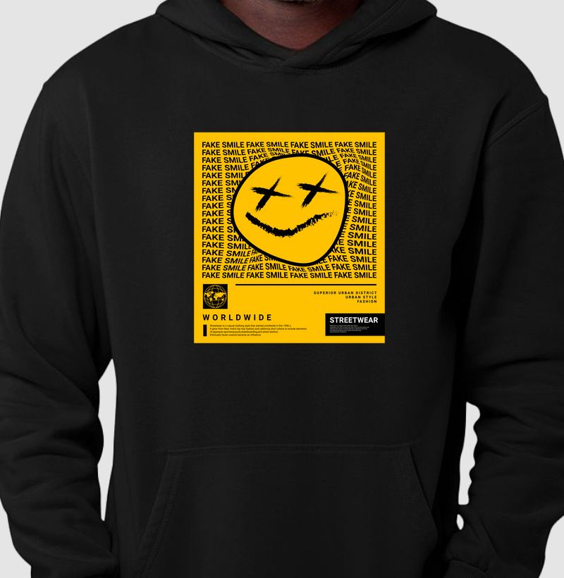 Hoodie Moletom Fake Smile