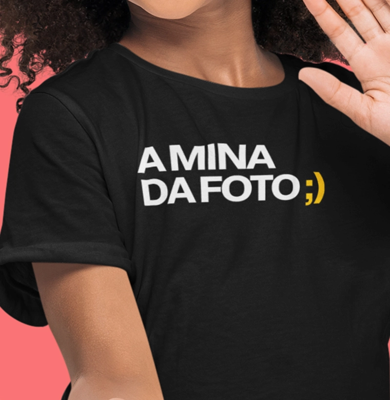 Camiseta Mini - A mina da foto