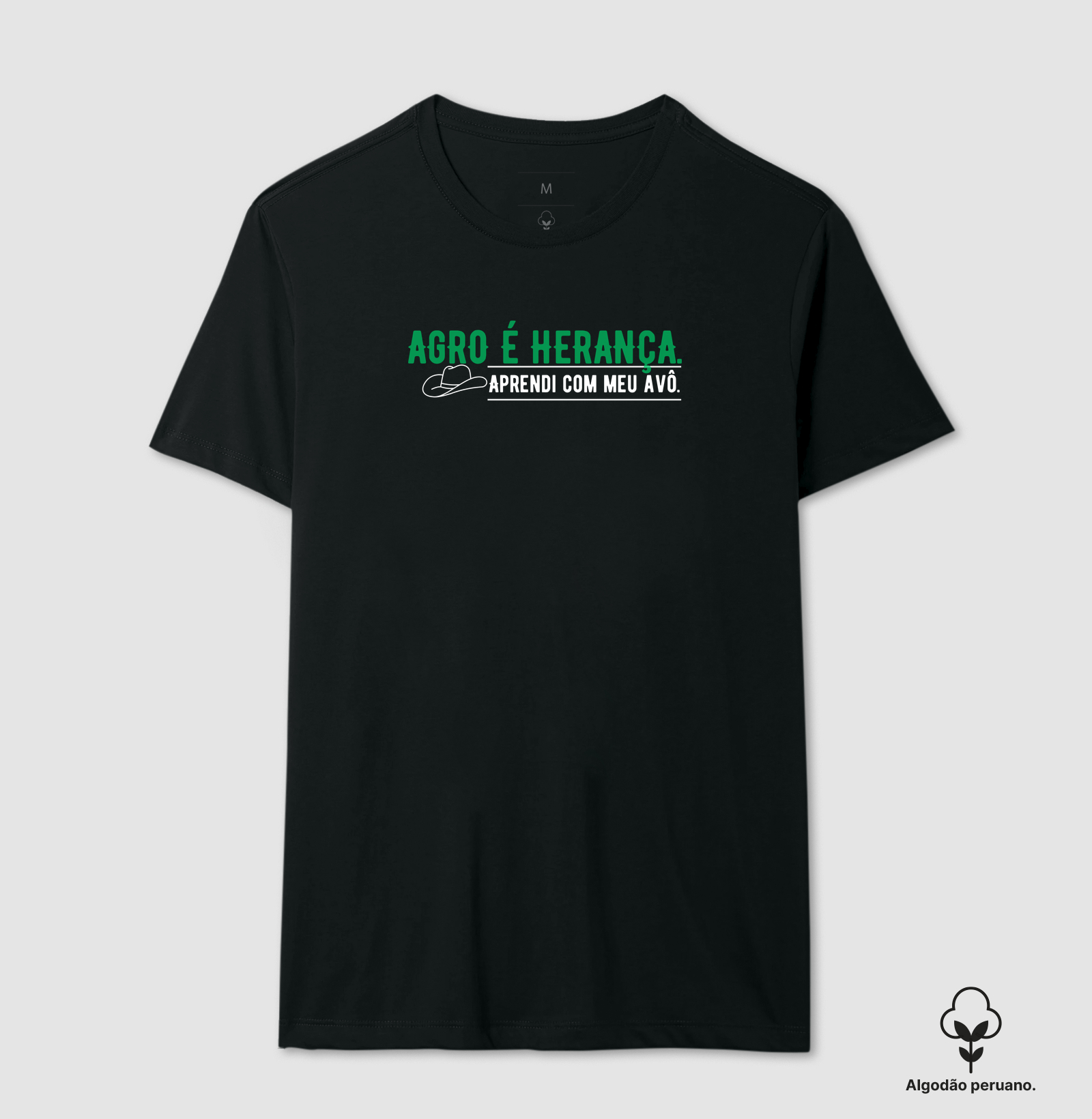 Aprendi com meu avô - Camiseta Algodão Peruano