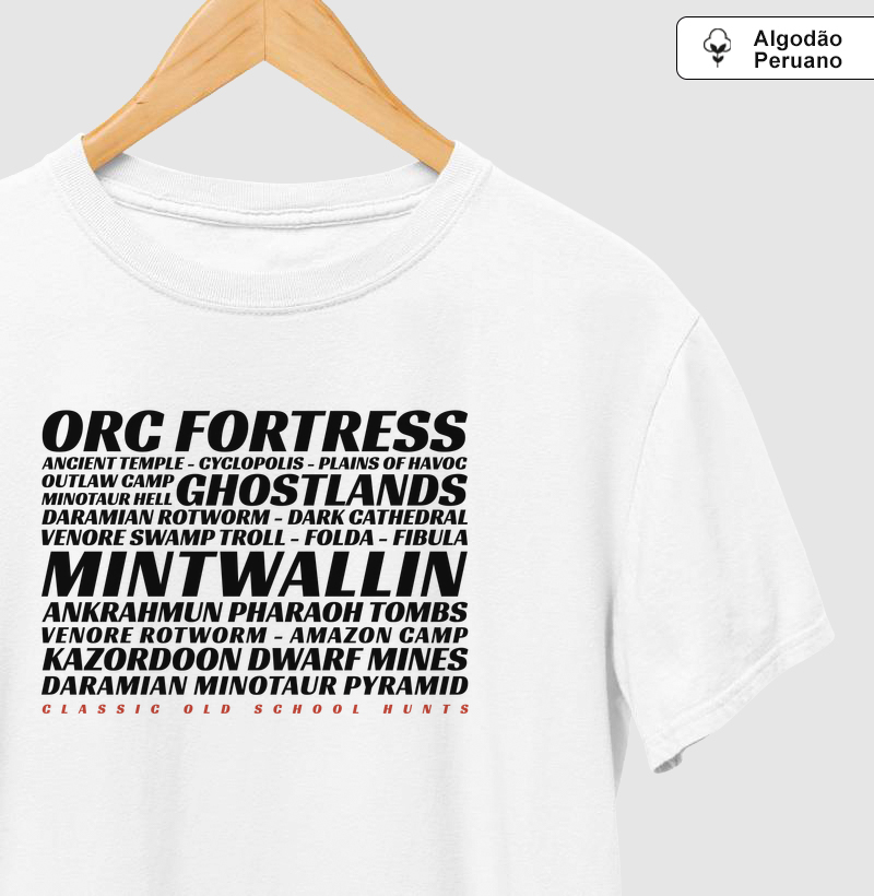Classic Old School Hunts - Camiseta Algodão Peruano