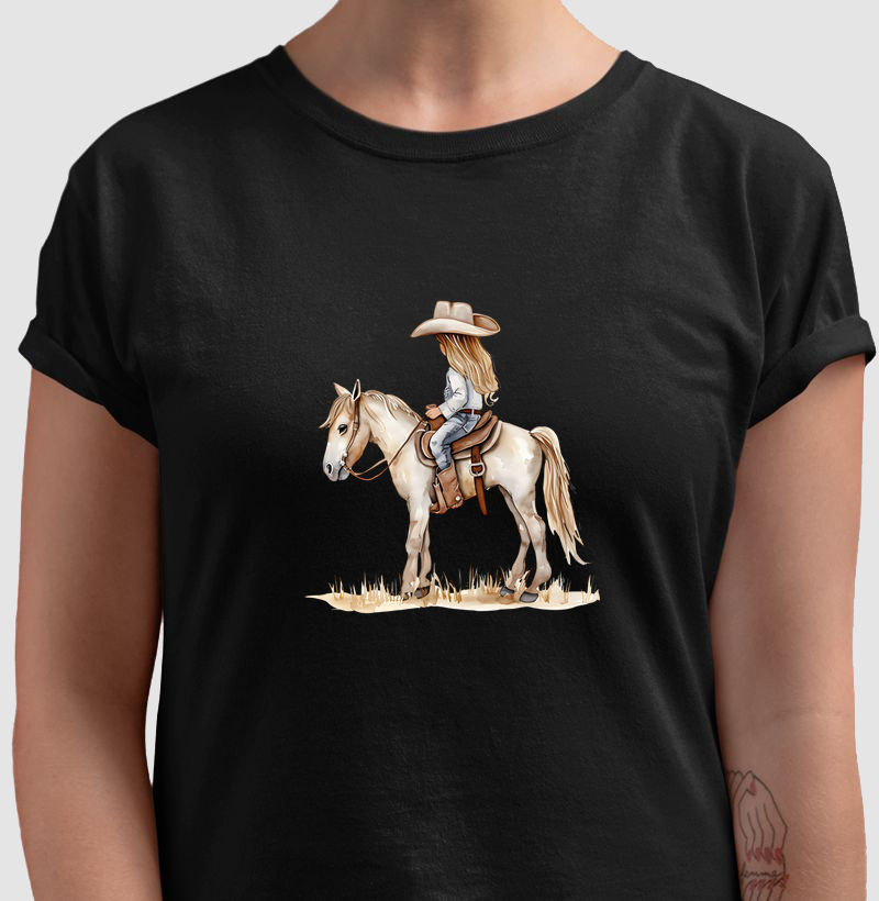 Menina a Cavalo - Algodão 30.1