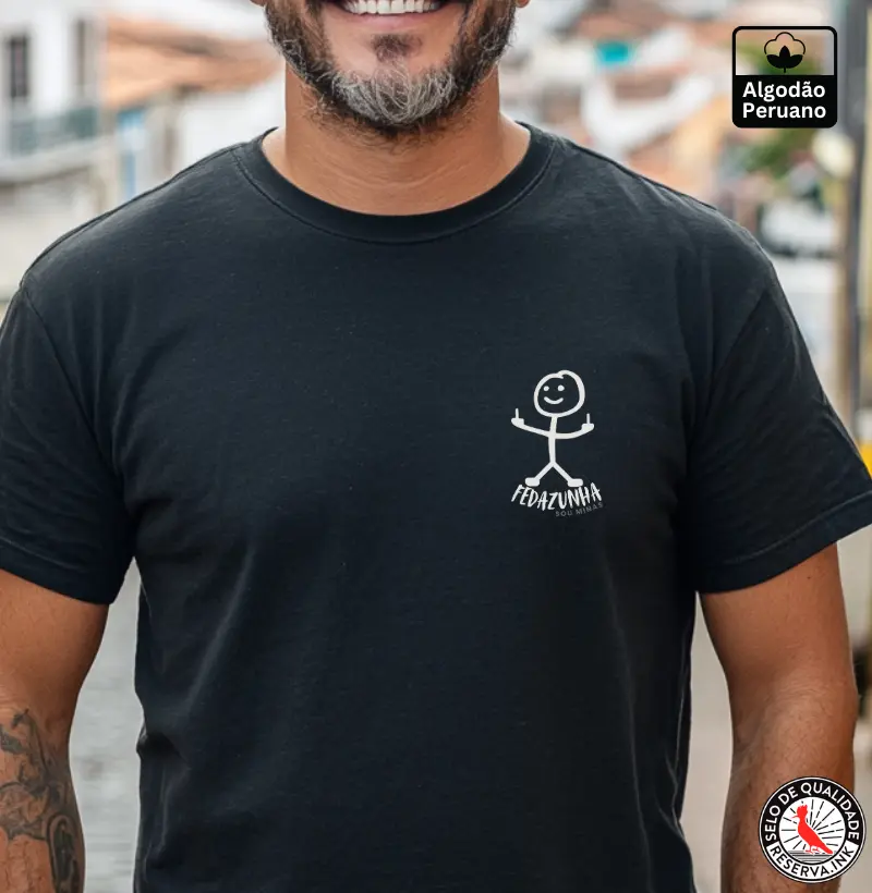 Camiseta Mineirês | Fedazunha (Xingamento mineiro) - Algodão Peruano