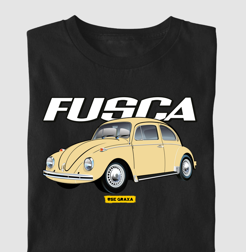 Fusca Bege Escrita