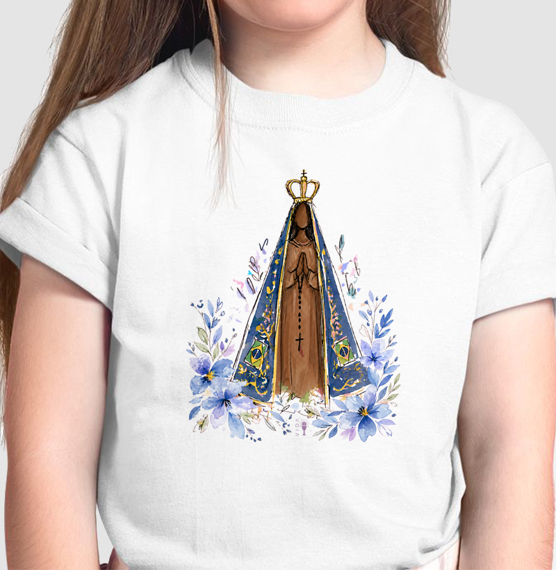 Aparecida arte desenhada - Camiseta Infantil