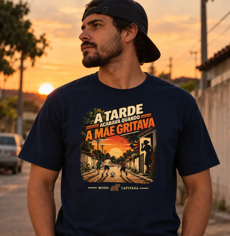 A TARDE ACABAVA QUANDO A MAE GRITAVA - Modo capivara - Camiseta
