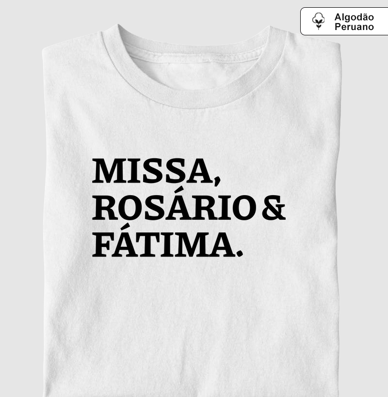 Missa, Rosário e Fátima - Algodão Peruano