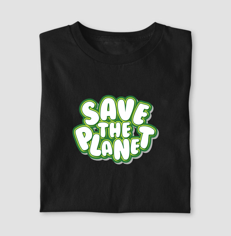 Camiseta Animalis 100% Algodão Save The Planet