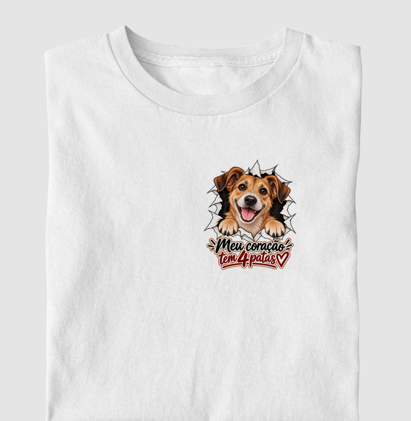 Meu coração tem 4 patas - Camiseta