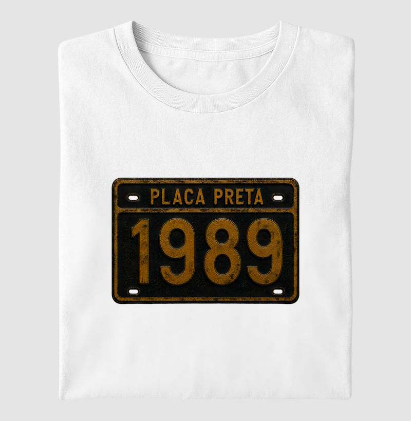 Camiseta Placa Preta 1989
