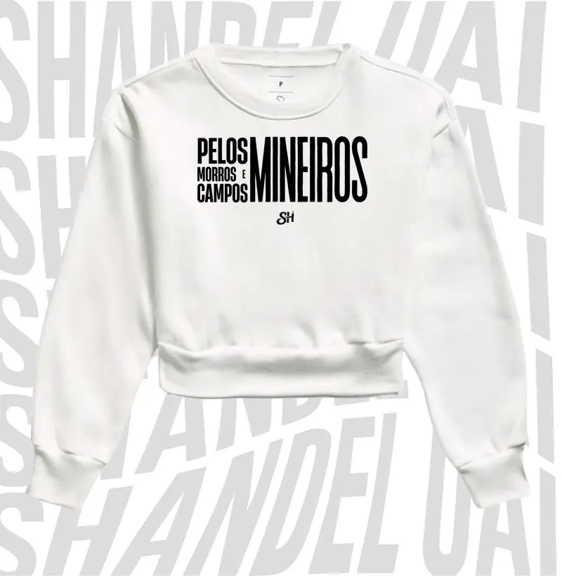 Pelos morros e campos mineiro - Cropped Moletom