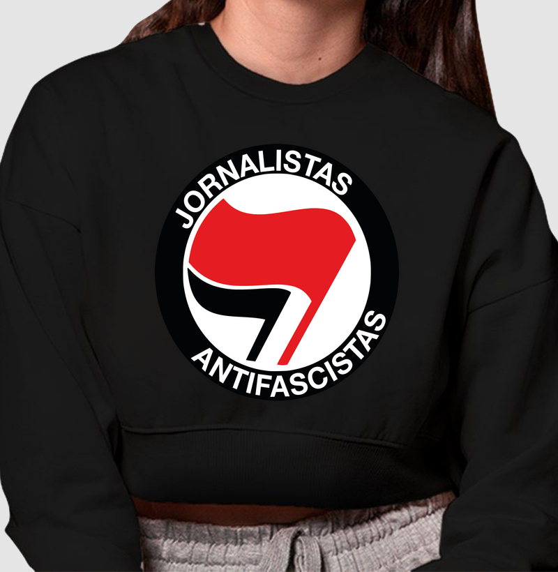 JORNALISTAS ANTIFASCISTAS - Cropped Moletom