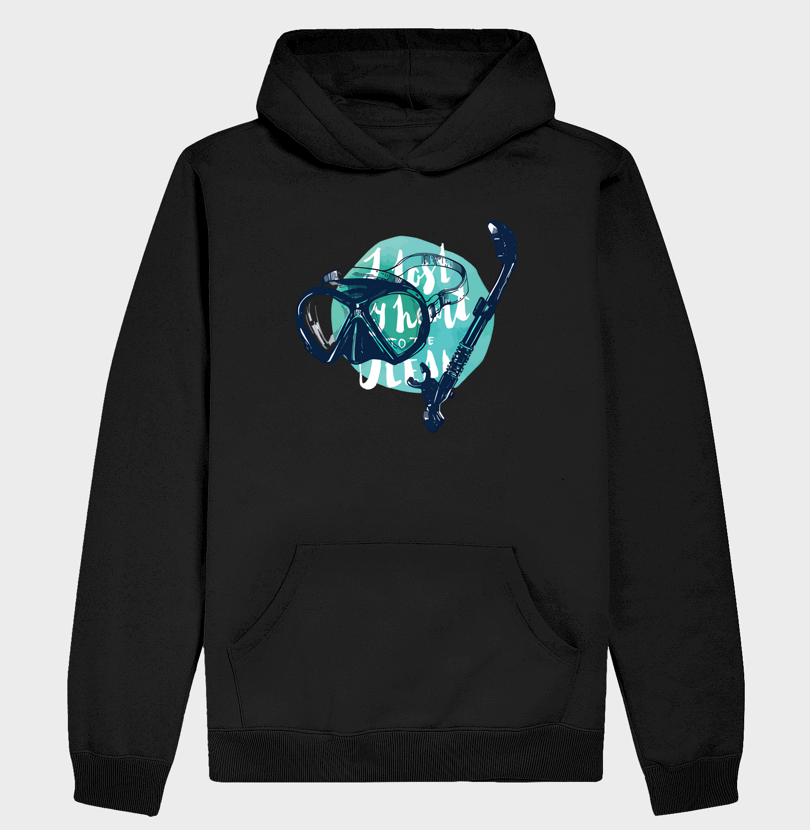 Casaco de Moletom Hoodie I Lost My Heart to The Ocean