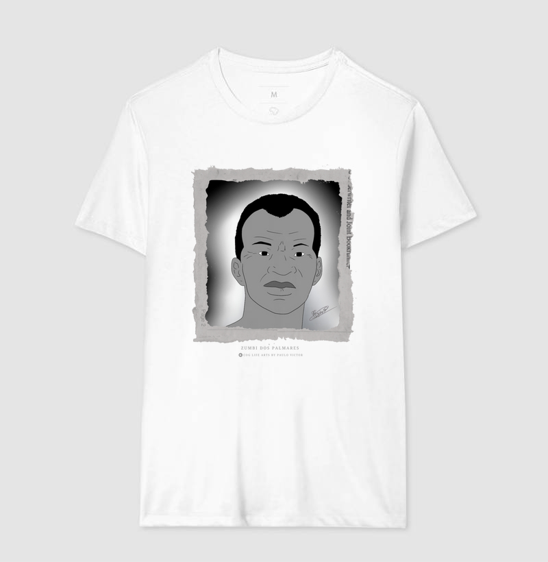 Camiseta Adulto Branca Zumbi dos Palmares