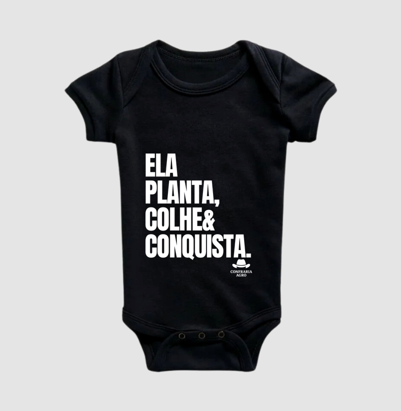 Ela planta, colhe e conquista.
