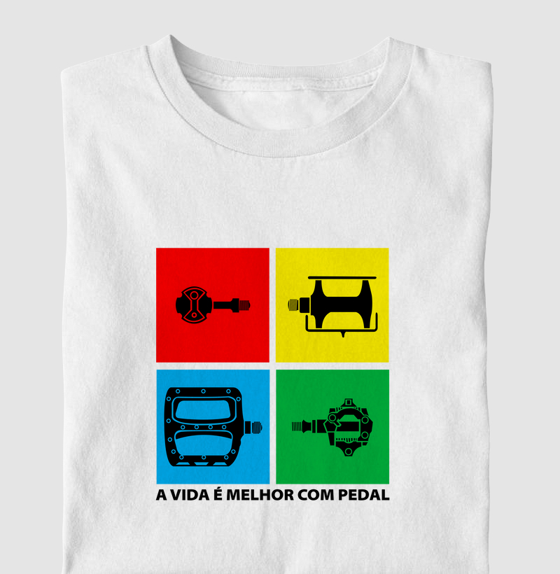 Camiseta A vida é melhor com pedal - GoodTrail Branca