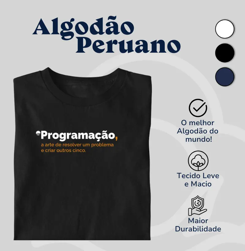 Camiseta Programar é Arte