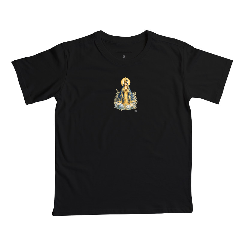 Camiseta Infantil Nossa Senhora Aparecida em Aquarela