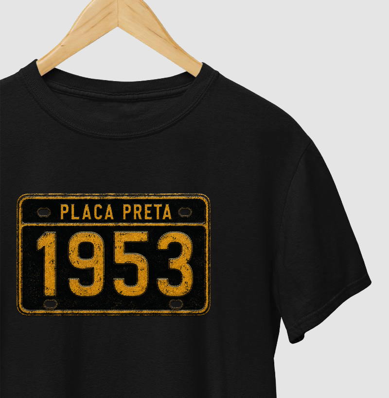 Camiseta Placa Preta 1953