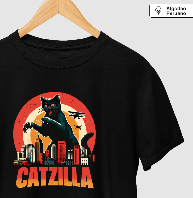 Camiseta Algodão Peruano Catzilla - Camiseta Algodão Peruano