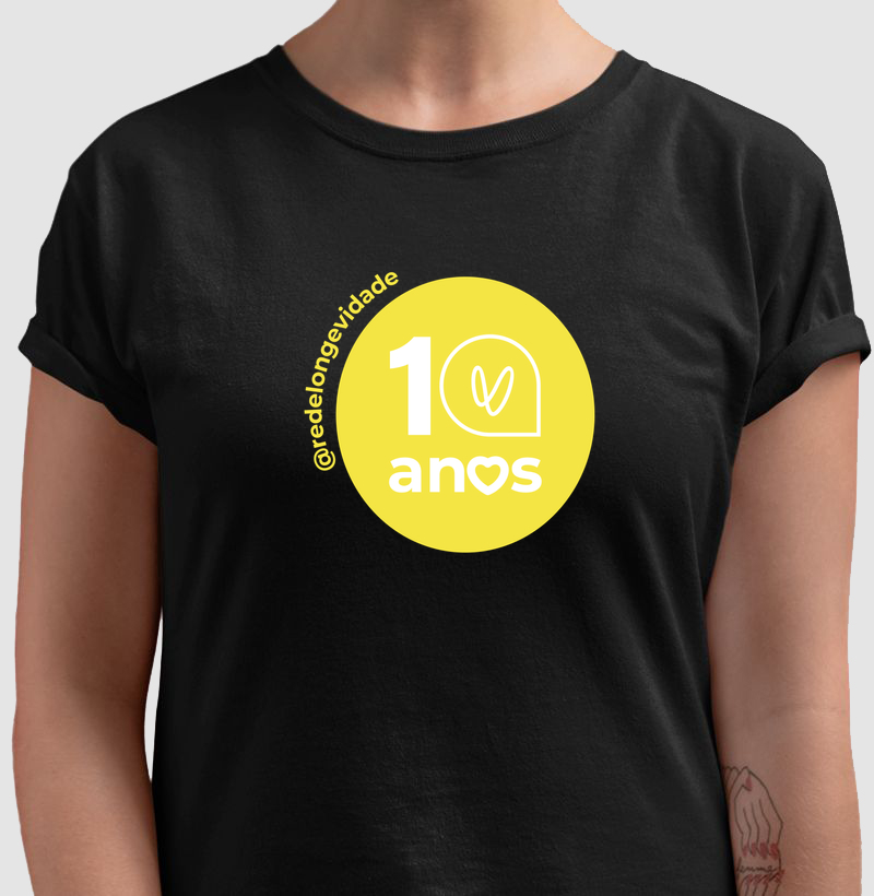 10 anos - balão cor amarelo - centralizado -  @redelongevidade