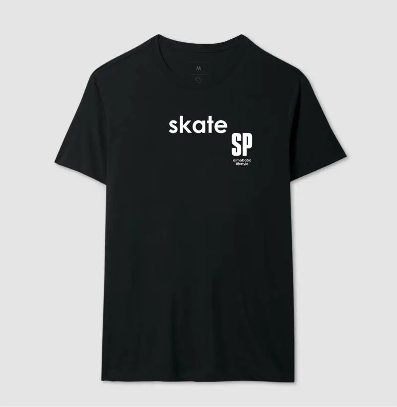Camiseta Aimobaba Skate SP masculina preta