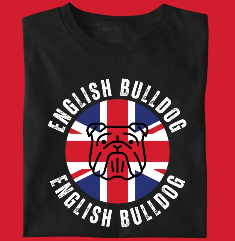 Camiseta Bulldog Ingles "Bandeira da Inglaterra"