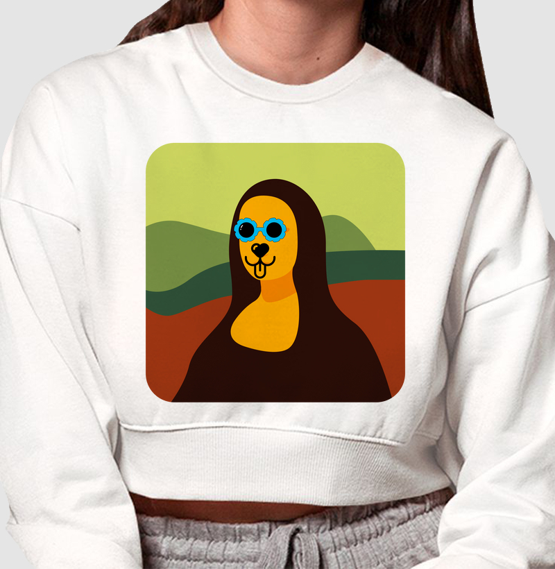 Moletom Cropped - Mona Cartoon 