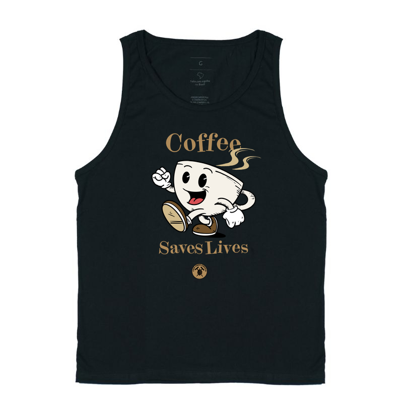 Camisa Café Coffee saves lives 