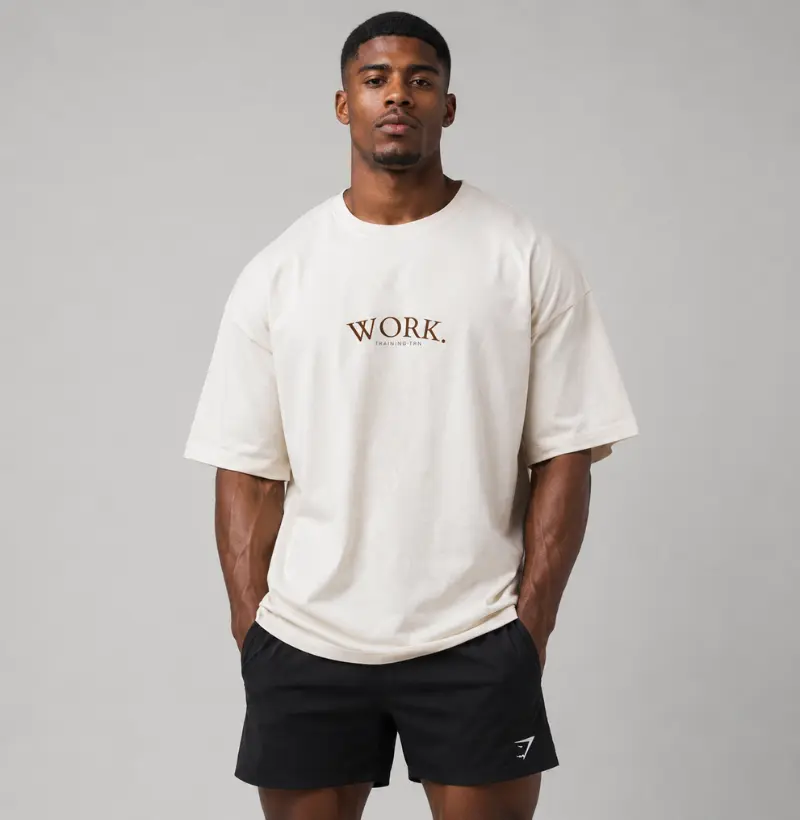 Camiseta Oversized WORK – TRN | Streetwear Fitness para Academia e Lifestyle