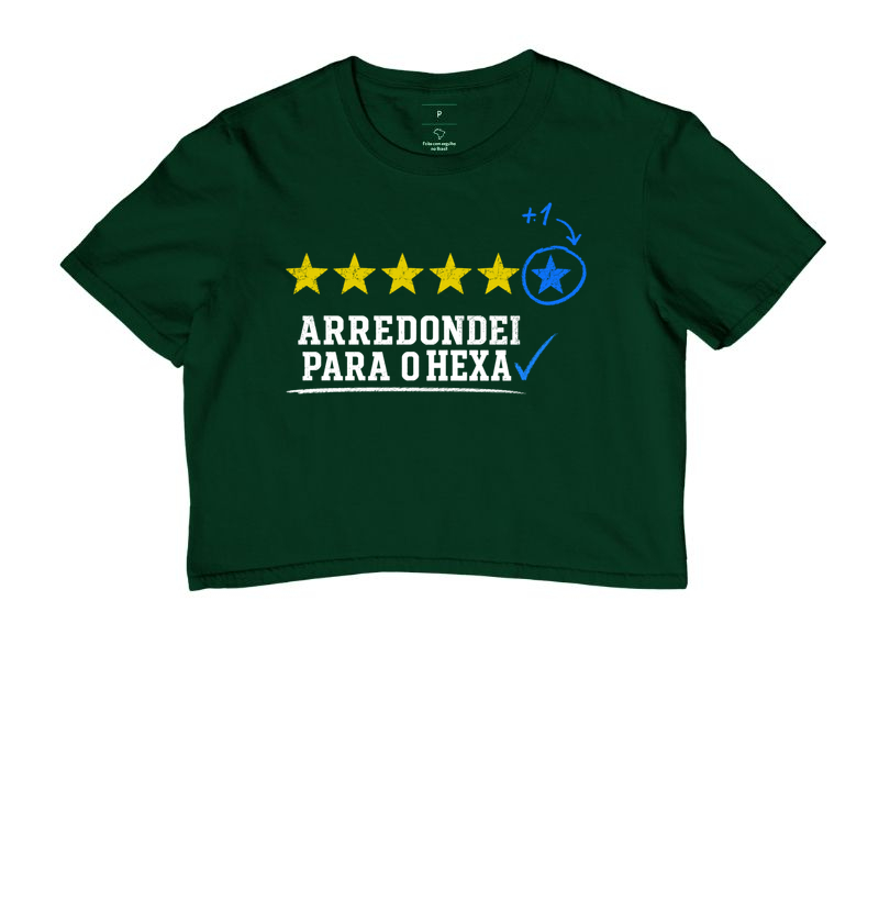 Camiseta Cropped | Correção do Hexa 